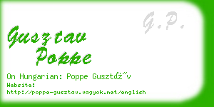 gusztav poppe business card